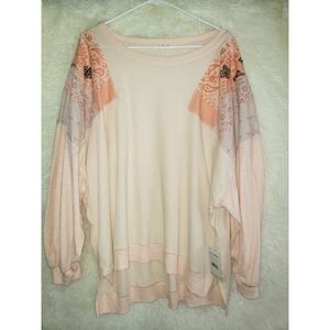 NWT XL Free People Alabaster Combo Top
